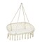 2-Seater Hanging Swing Chair Macrame with Removable Cushion Indoor Outdoor Use